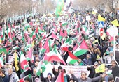 طنین اقتدار در مشهدالرضا/ مردم مشهد ایستاده چون کوه