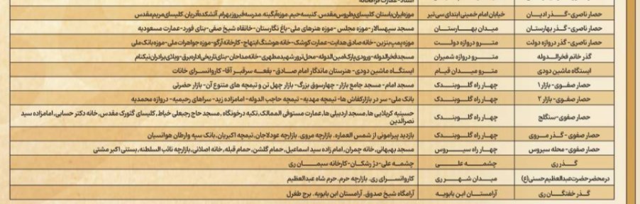 گردشگری , شهر تهران , شهرداری تهران , 