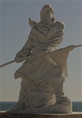 رونمایی از پیکر قهرمان دریاها در چابهار