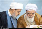 محمدحسن اختری، دبیرکل سابق مجمع جهانی اهل‌بیت و حجت الاسلام حمید شهریاری، دبیرکل مجمع تقریب مذاهب اسلامی 