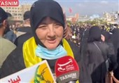 أم شهید لبنانیة من الضاحیة تؤکد لـ"تسنیم" التمسک «بخط السید حسن» ورفض تسلیم السلاح