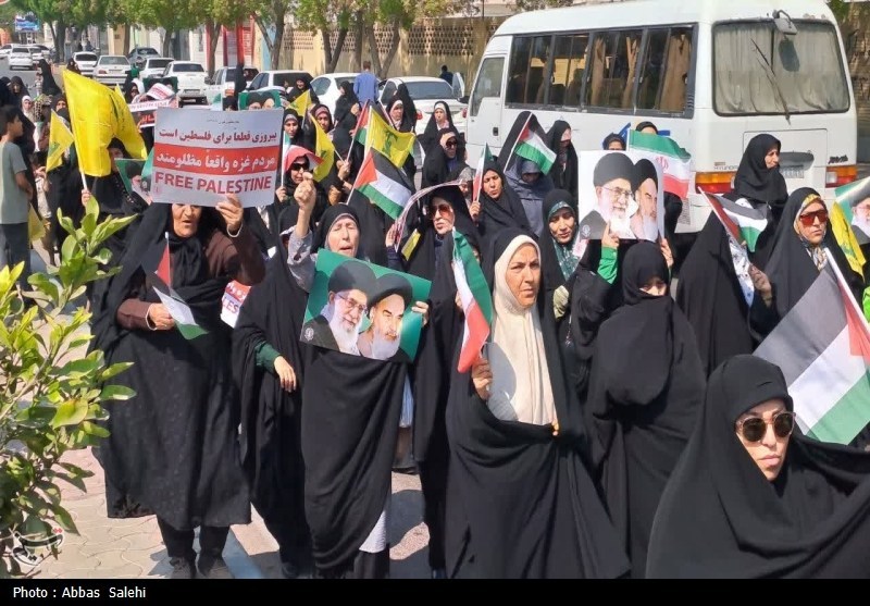 اخبار بوشهر , راهپیمایی , نوار غزه , 