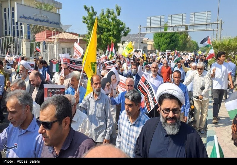 اخبار بوشهر , راهپیمایی , نوار غزه , 