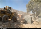 قلع و قمع 11 مورد دیوارکشی غیرمجاز در شهرستان جویبار