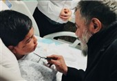عیادت محمود کریمی از سقاب اصفهانی و فرزند یازده ساله‌اش
