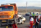 4 فوتی در تصادف پراید با کمپرسی در محور بیرجند - خوسف