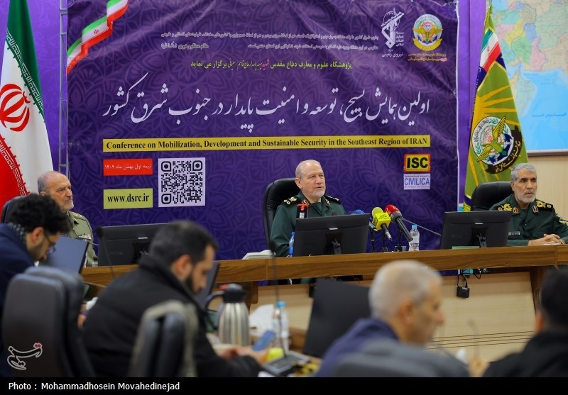 نشست خبری همایش «بسیج، توسعه و امنیت پایدار منطقه جنوب‌شرق کشور»