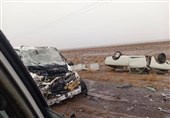 6 مصدوم بر اثر واژگونی خودرو در محور سرعین