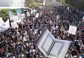 انطلاق التظاهرات فی الیمن نصرة للقرآن الکریم ودعماً لفلسطین