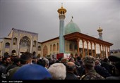 تشییع پیکر شهید مدافع امنیت امین سلیمی در حرم مطهر شاهچراغ (ع)