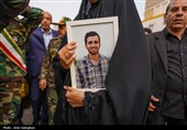 تشییع پیکر شهید مدافع امنیت امین سلیمی در حرم مطهر شاهچراغ (ع)