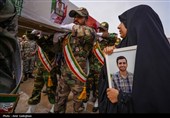 تشییع پیکر شهید مدافع امنیت امین سلیمی در حرم مطهر شاهچراغ (ع)