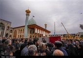 تشییع پیکر شهید مدافع امنیت امین سلیمی در حرم مطهر شاهچراغ (ع)