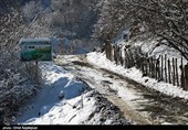بارش برف در منطقه اشکور رحیم آباد گیلان