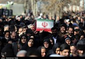مراسم تشییع پیکر 2 شهید مدافع امنیت در همدان