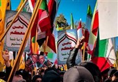 تظاهرات فی العراق تندیداً بالمؤامرة الأمیرکیة ـ الصهیونیة ضد إیران