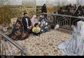 پیوند عاشقانه در سایه حضرت رضا علیه‌السلام در روز عید مبعث