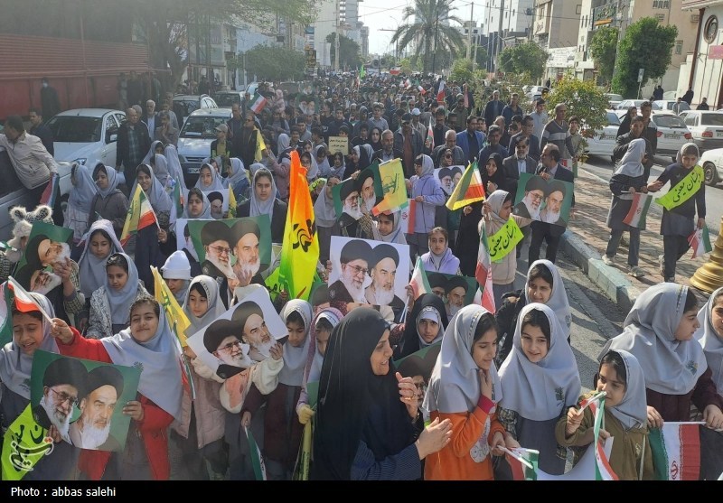 راهپیمایی , شهدای مدافعین امنیت , اخبار استان بوشهر ,