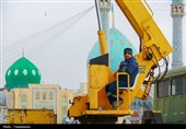 چراغانی مسجد مقدس جمکران در آستانه ماه شعبان