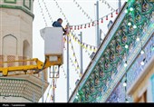 چراغانی مسجد مقدس جمکران در آستانه ماه شعبان