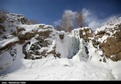 یخ زدن آبشار گنجنامه همدان