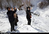 یخ زدن آبشار گنجنامه همدان