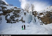 یخ زدن آبشار گنجنامه همدان