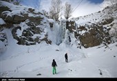 یخ زدن آبشار گنجنامه همدان