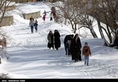 یخ زدن آبشار گنجنامه همدان