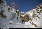 یخ زدن آبشار گنجنامه همدان
