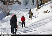 یخ زدن آبشار گنجنامه همدان