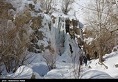 یخ زدن آبشار گنجنامه همدان