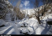 یخ زدن آبشار گنجنامه همدان