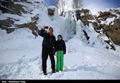 یخ زدن آبشار گنجنامه همدان