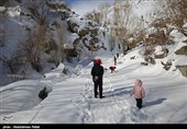 یخ زدن آبشار گنجنامه همدان