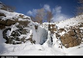 یخ زدن آبشار گنجنامه همدان