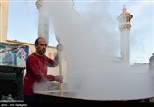 پخت 20 تن سمنو در حرم مطهر امامزاده سید علاءالدین شیراز