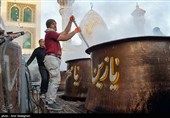 پخت 20 تن سمنو در حرم مطهر امامزاده سید علاءالدین شیراز