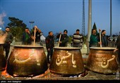 پخت 20 تن سمنو در حرم مطهر امامزاده سید علاءالدین شیراز