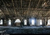 آثار حمله و آتش زدن مصلی رامسر توسط اغتشاشگران