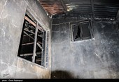 آثار حمله و آتش زدن مصلی رامسر توسط اغتشاشگران
