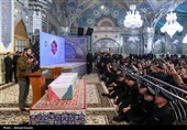 وداع با پیکر شهید مدافع امنیت در حرم مطهر رضوی