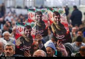 وداع با پیکر شهید مدافع امنیت در حرم مطهر رضوی