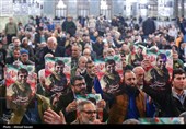 وداع با پیکر شهید مدافع امنیت در حرم مطهر رضوی
