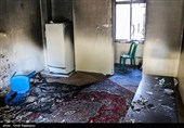 آثار حمله و آتش زدن حوزه علمیه رامسر توسط اغتشاشگران