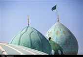 شستشوی گنبدهای مسجد مقدس جمکران