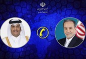 مباحثات هاتفیة بین وزیر الخارجیة الإیرانی ورئیس الوزراء القطری