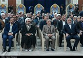 مراسم تجدید میثاق رئیس و نمایندگان مجلس با آرمان‌های امام خمینی(ره)