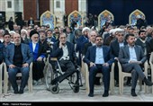 مراسم تجدید میثاق رئیس و نمایندگان مجلس با آرمان‌های امام خمینی(ره)