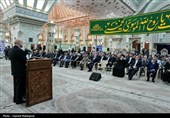 مراسم تجدید میثاق رئیس و نمایندگان مجلس با آرمان‌های امام خمینی(ره)